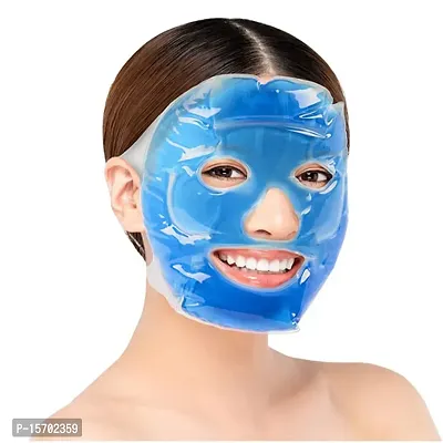 HEXA HUB Cooling Gel Face Mask HOT-N-COLD therapy for Your Face with Strap Relief from Common Condition Like Stress, Tension, Sinus Compact (Pack of 1)-thumb0