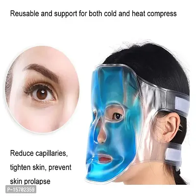 HEXA HUB Cooling Gel Face Mask HOT-N-COLD therapy for Your Face with Strap Relief from Common Condition Like Stress, Tension, Sinus Compact (Pack of 1)-thumb4