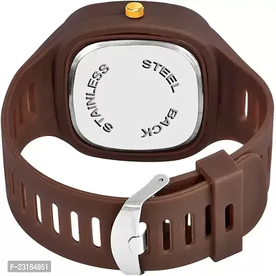 HRV Brown Dial Brown Belt Men Pu Analog Watch-thumb3