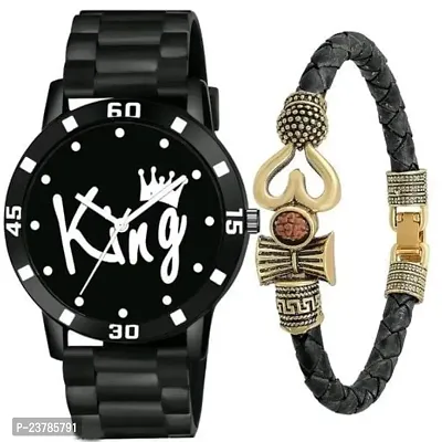 HRV AV King Black Pu And Leather Bracelet Men Watch-thumb0