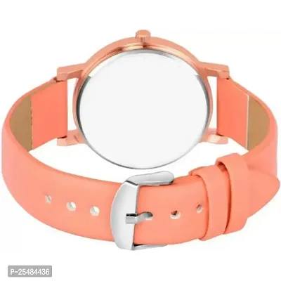 HRV Orange Leather Flower Pint Dial Analog Women and Girls Watch-thumb4