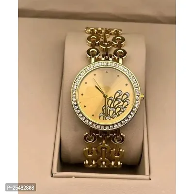 HRV Gold Peacock Metal Girls and Women Watch