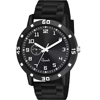 Men Stylish Black PU Analog Watch-thumb1