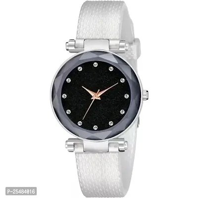 HRV Diamond 12 Dial Silver Pu Meg Cash Girls and Women Analog Watch-thumb2