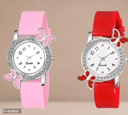 Stylish Fancy PU Analog Watches For Women And Girls-thumb0