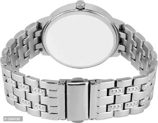 Silver Analog Watch With Metal Strap-thumb2