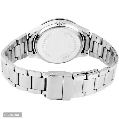 Women's Silver Analog Watch With Metal Strap-thumb2