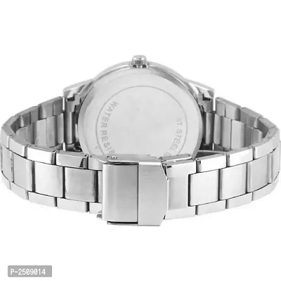 Women's Silver Analog Watch With Metal Strap-thumb2