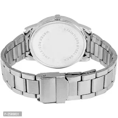 Women's Silver Analog Watch With Metal Strap-thumb2