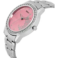 Women's Silver Analog Watch With Metal Strap-thumb2