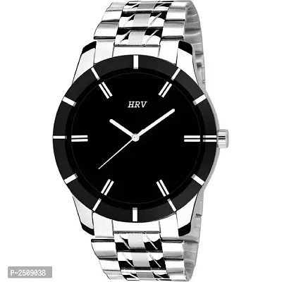 Men's Silver Analog Watch With Metal Strap-thumb0