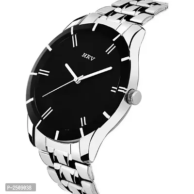 Men's Silver Analog Watch With Metal Strap-thumb2