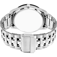 Men's Silver Analog Watch With Metal Strap-thumb2