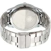 Men's Silver Analog Watch With Metal Strap-thumb1