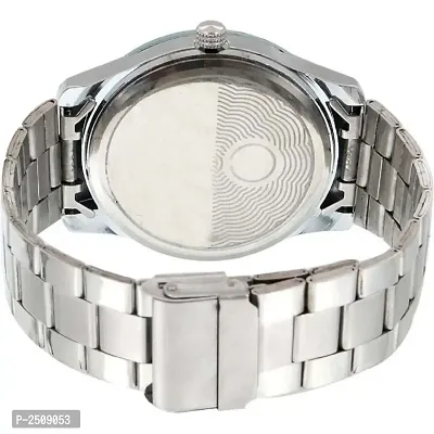 Men's Silver Analog Watch With Metal Strap-thumb2