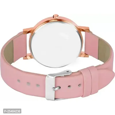 HRV Pink Leather Analog Women and Girls Watch-thumb4