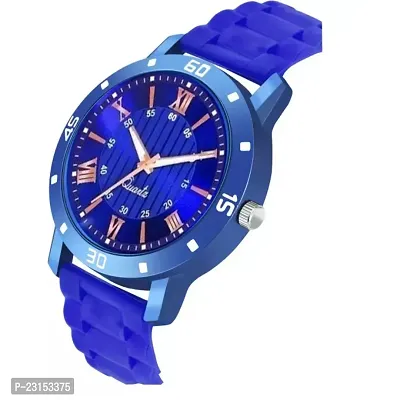 Men Stylish Blue PU Analog Watch-thumb3