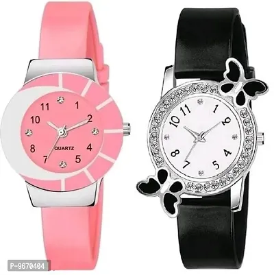 Stylish Fancy PU Analog Watches For Women And Girls