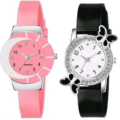 Stylish Fancy PU Analog Watches For Women And Girls