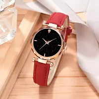 HRV  Red DESIGNER LEATHER BELT Women WATCH-thumb1