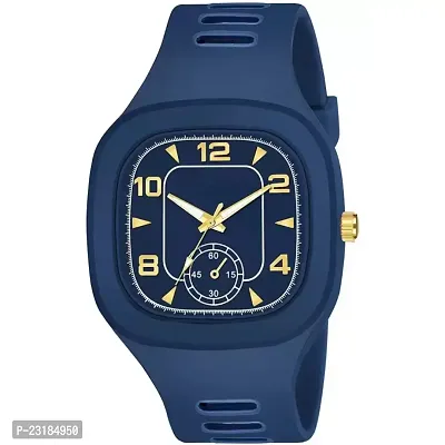 HRV Blue Dial Blue Belt Men Pu Analog Watch-thumb0