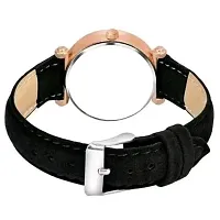 HRV Bty Black Dial Black Leadies Leather Belt Girls and Women Analog Watch-thumb3