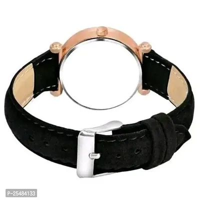 HRV Bty Black Dial Black Leadies Leather Belt Girls and Women Analog Watch-thumb4