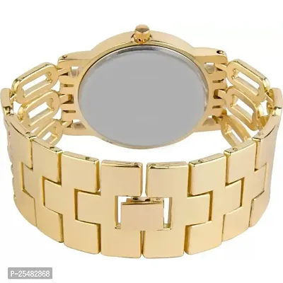 HRV Gold Round Cash Gold Thik Belt Women Watch-thumb4