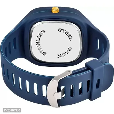 HRV Blue Dial Blue Belt Men Pu Analog Watch-thumb3