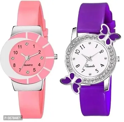 Stylish Fancy PU Analog Watches For Women And Girls