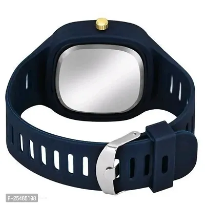 Bolun Blue Crono Square PU Men and Boys kids Watch-thumb2