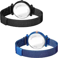 HRV Black And Blue Megnet Combo Analog Women and Girls Watch-thumb2