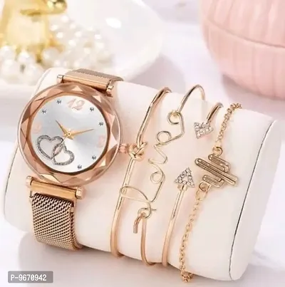 Stylish Fancy Metal Analog Watches For Women And Girls-thumb0