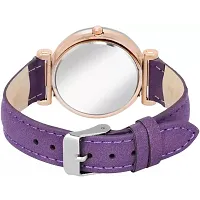 HRV  Purple DESIGNER LEATHER BELT Women WATCH-thumb3