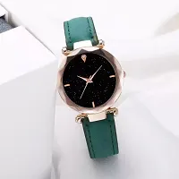 HRV LUXURY STYLISH GREEN ROUND  Women Watch-thumb1