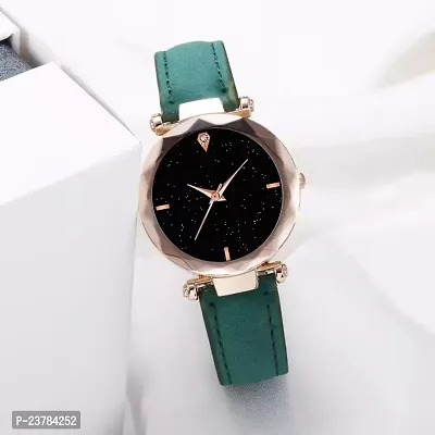 HRV LUXURY STYLISH GREEN ROUND  Women Watch-thumb2