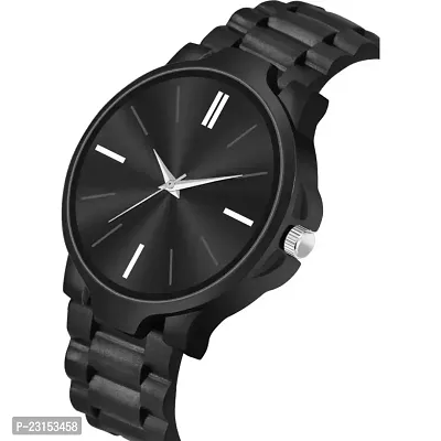 Men Stylish Black PU Analog Watch-thumb2