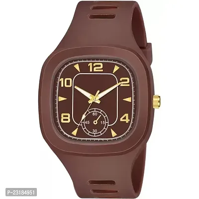 HRV Brown Dial Brown Belt Men Pu Analog Watch-thumb0