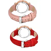 HRV Bty Dial Pink And Red Leather Analog Women and Girls Watch-thumb2