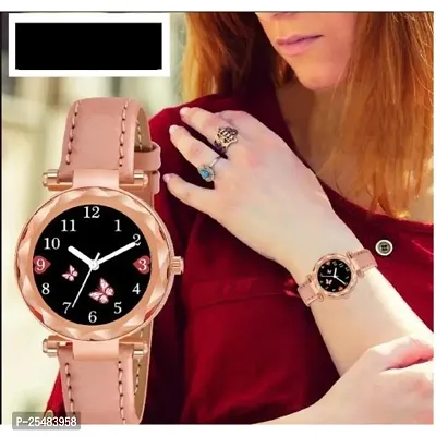 HRV Bty Dial Leather Girls and Women Analog Watch