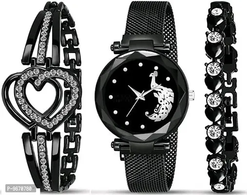 Stylish Fancy Metal Analog Watches For Women And Girls-thumb0