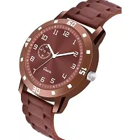 Men Stylish Brown PU Analog Watch-thumb2