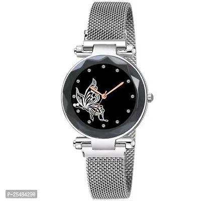 HRV Silver Megnet Analog Women and Girls Watch-thumb2