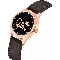 HRV Queen Dial Maroon Leather Strap Watch For Girls-thumb2