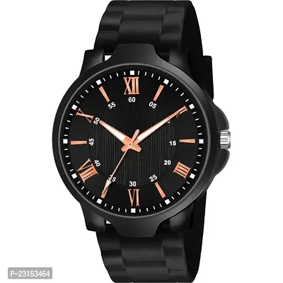 Men Stylish Black PU Analog Watch-thumb2