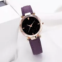 HRV  Purple DESIGNER LEATHER BELT Women WATCH-thumb1