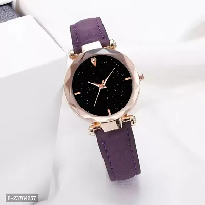 HRV  Purple DESIGNER LEATHER BELT Women WATCH-thumb2