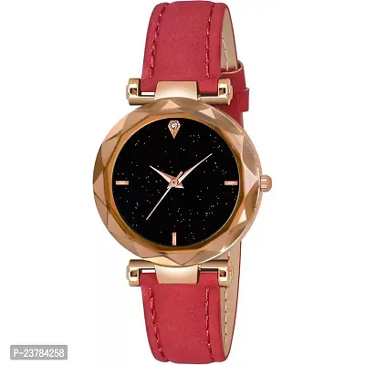 HRV  Red DESIGNER LEATHER BELT Women WATCH