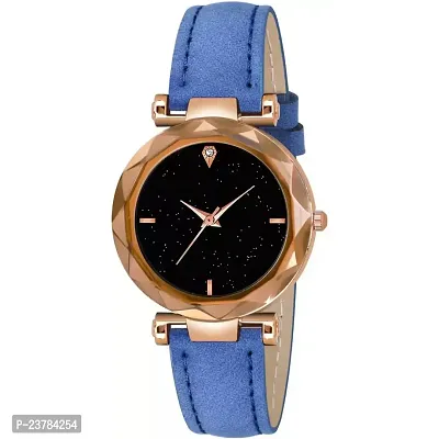 HRV  Blue DESIGNER LEATHER BELT Women WATCH