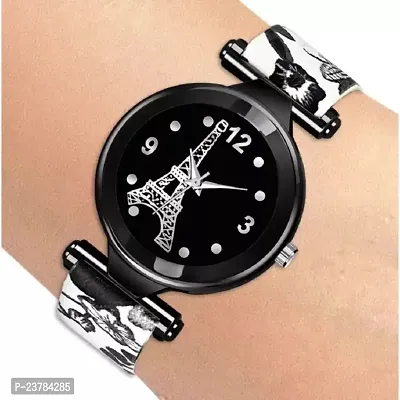 HRV Effile DIAL BLACK LEATHER BELT WATCH FOR Women  Watch